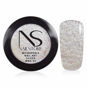 Microperle Nail Art Silver