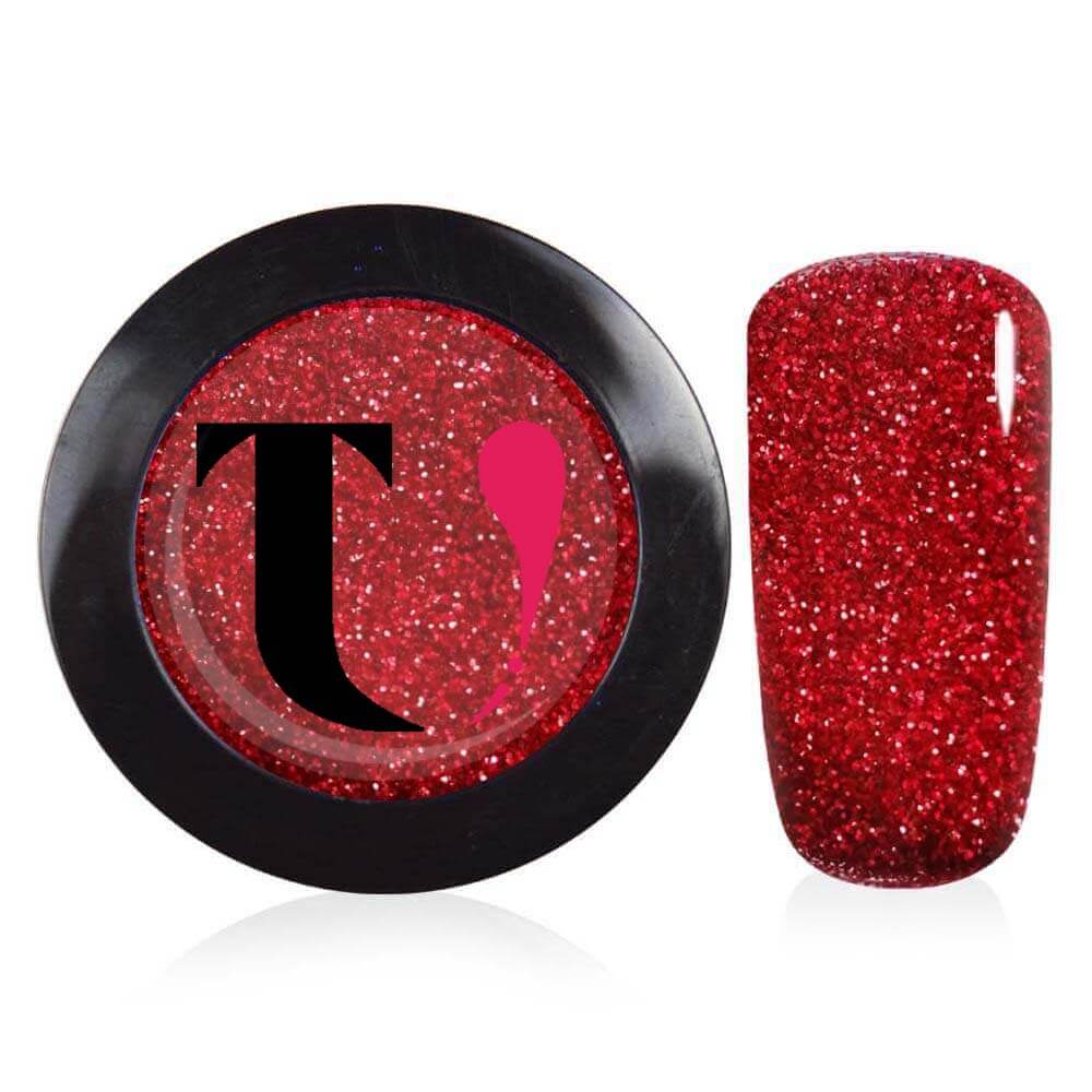 Polvere Glitter Rosso Nail Art: decorazioni unghie